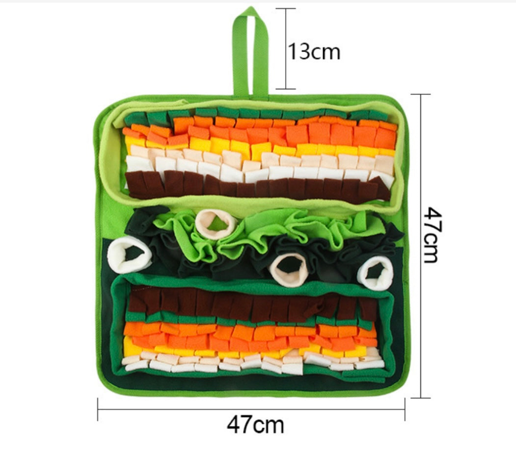 🥬 Interactive Snuffle Mat for Dogs | Multi-Layer Foraging Puzzle Pad - DD PET