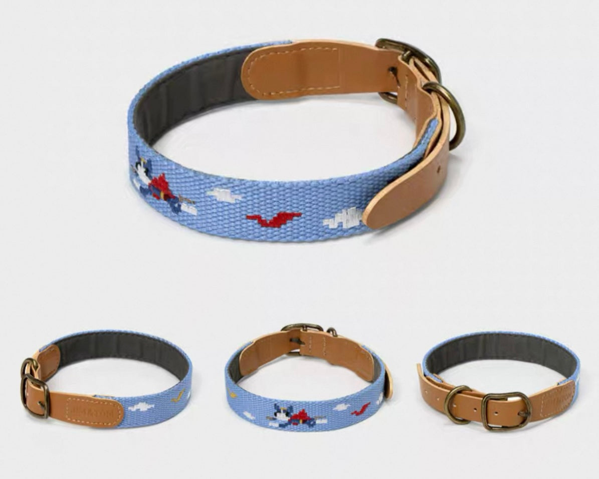 Premium Mosaic Embroidered Dog Collar & Leash Set – Durable, Stylish & Comfortable ✨ - DD PET