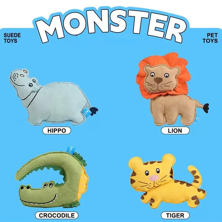 QMonster Suede Dog Toys – Soft, Cute & Fun Animal Plush Toys for Dogs - DD PET