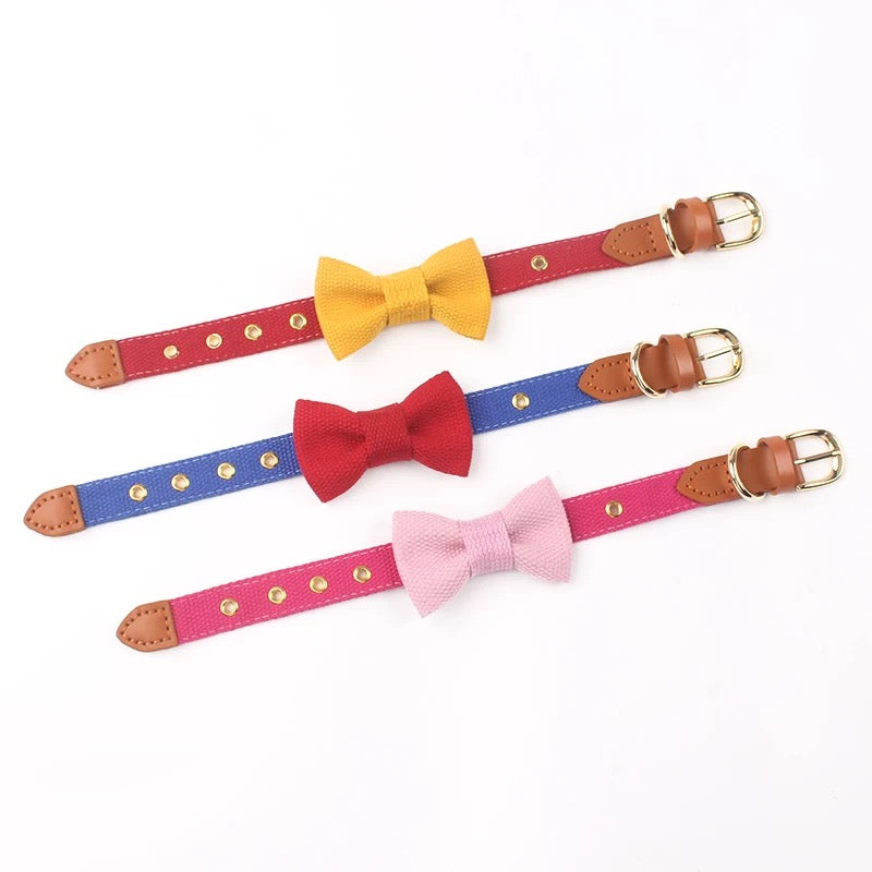Luxury Bow Tie Dog Collar – Elegant & Adjustable - DD PET