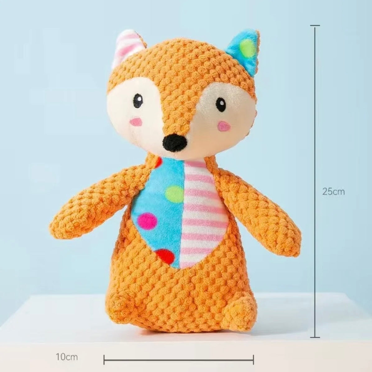 🐶 Plush Squeaky Dog Toys – Fox, Bear & Frog - DD PET