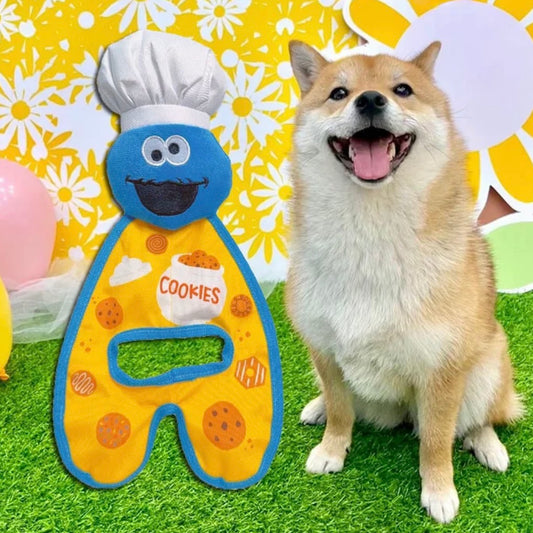 Plush Dog Toy: Chef Cookie – Fun Crinkle & Tug Toy for Small to Medium Dogs - DD PET