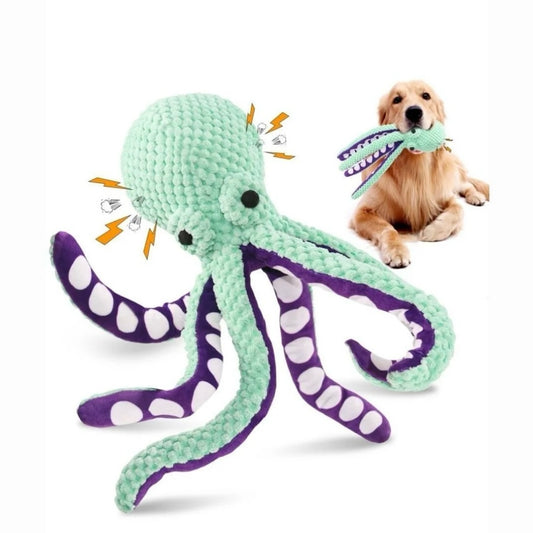 Plush Octopus Dog Toy with Squeaker – Soft, Durable & Fun for Chewers - DD PET