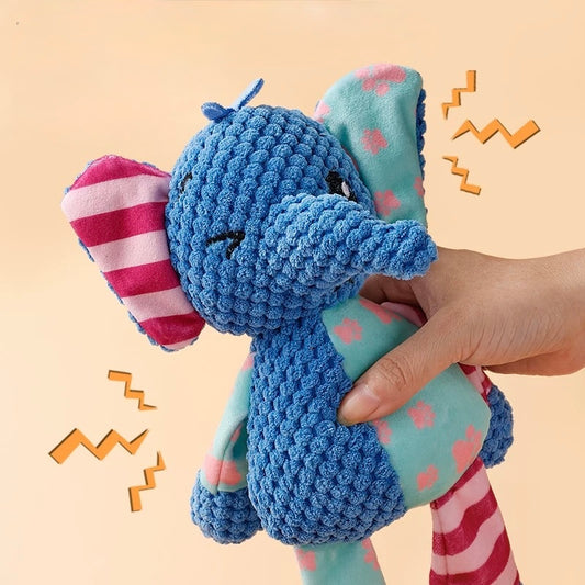 🐘 Plush Squeaky Dog Toys – Elephant - DD PET