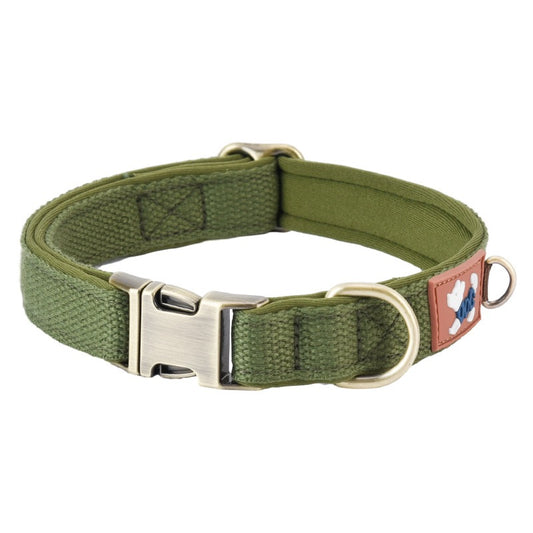 Custom Engraved Canvas Dog Collar – Adjustable with Soft Padding & Metal Buckle - DD PET
