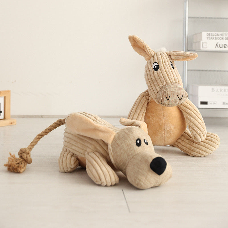 Plush Rope Dog Toy – Natural Plant-Dyed Interactive Puppy Companion - DD PET