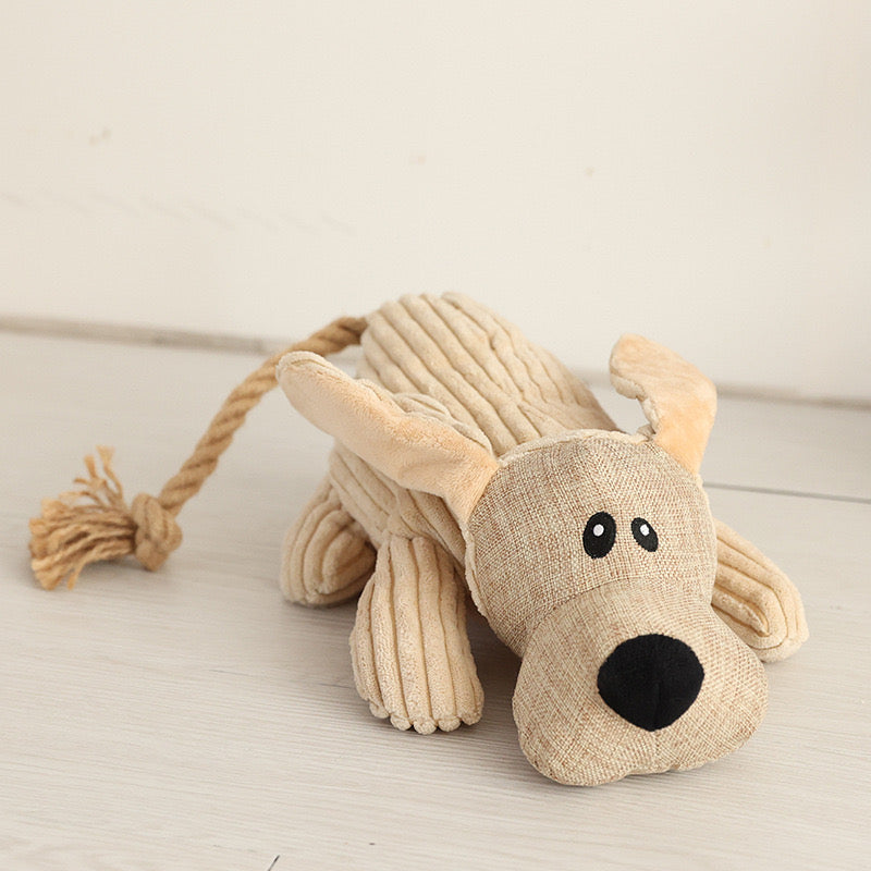 Plush Rope Dog Toy – Natural Plant-Dyed Interactive Puppy Companion - DD PET