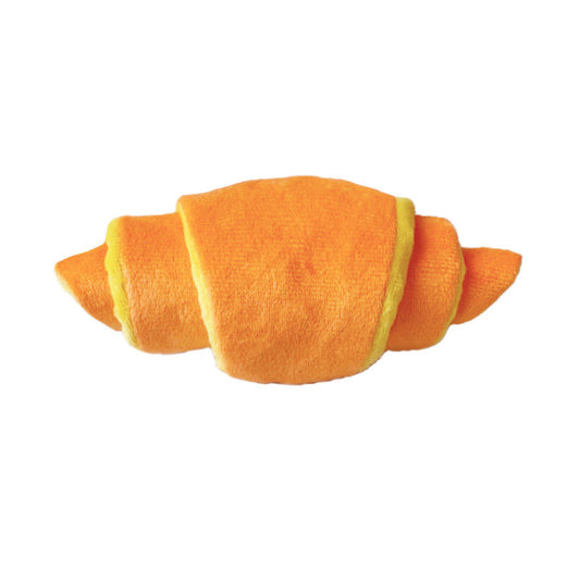 🥐 Croissant Snuffle Plush Dog Toy – Treat Dispensing Interactive Fun - DD PET