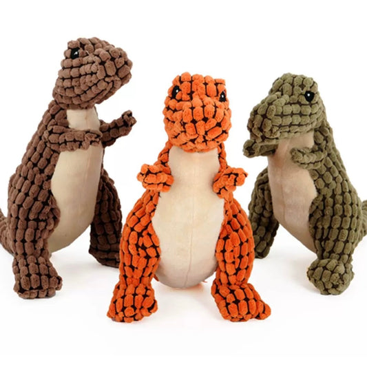 🦖 Dino Squeaky Plush Toy for Dogs 🐾 | Soft & Cuddly Jurassic Fun - DD PET