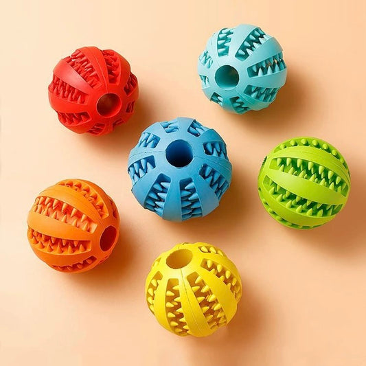 🍖 Rubber Treat Dispensing Dog Ball | Chew, Clean & Feed in One! - DD PET