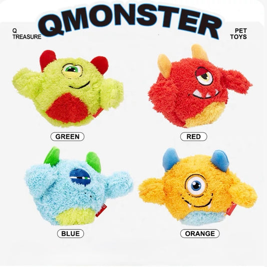 QMonster Squeaky Plush Dog Toy – Soft, Durable & Chew Ball - DD PET