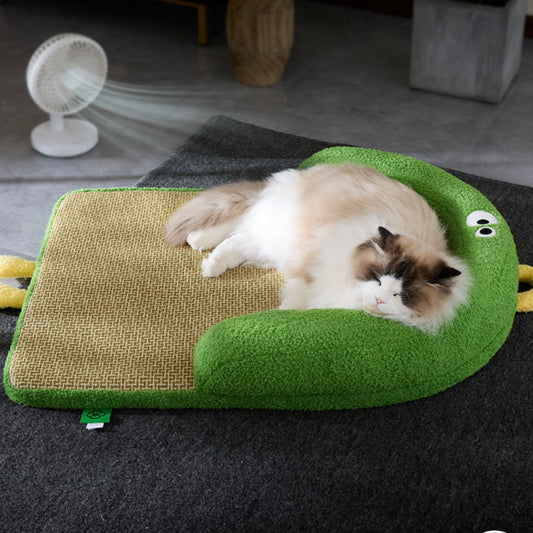 Summer Cooling Dog/Cat Bed – Woven Bed with Raised Bolster for Small to Medium Pets