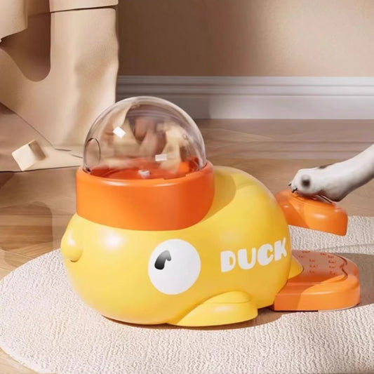 Interactive Duck-Shaped Pet Treat Dispenser Toy
