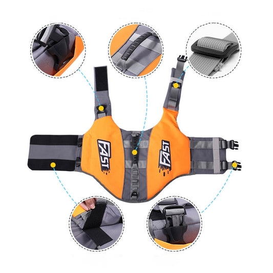 High Visibility Dog Life Jacket – Reflective & Easy-Grab Safety Vest
