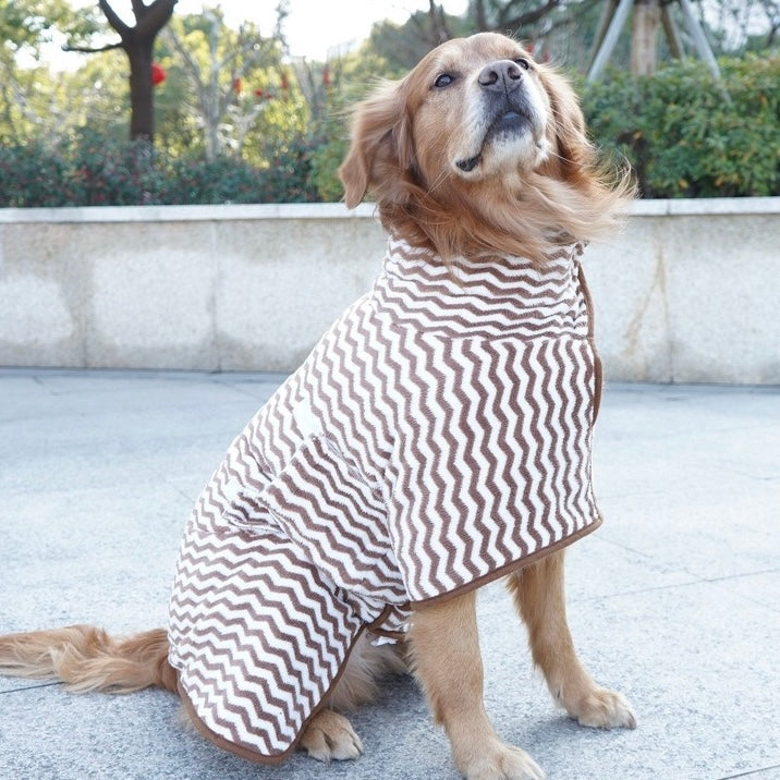 Wearable Dog Bath Towel Robe – Super Absorbent & Quick-Dry for After Bath & Beach