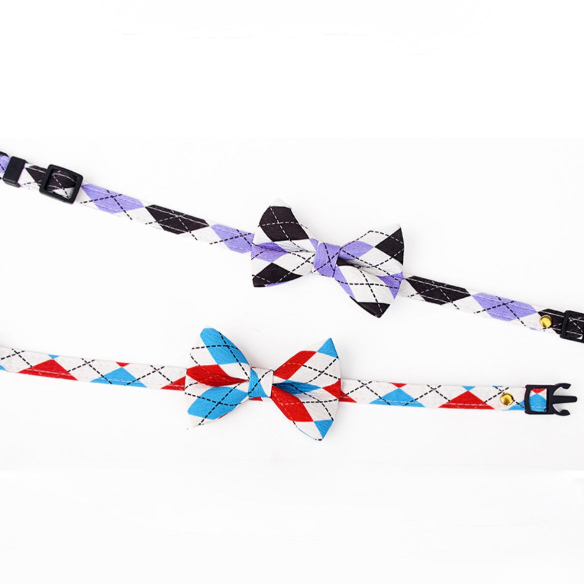 Plaid Bow Tie Cat Collar – Adjustable Breakaway Collar for Stylish Pets