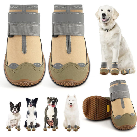 High-Quality Waterproof Dog Boots – Non-Slip, Breathable, Easy On/Off Paw Protection for Hiking & Snow