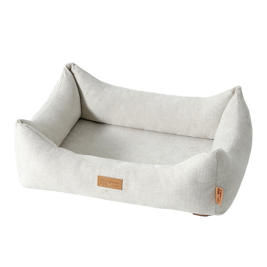 Thick & Soft Canvas Dog Bed with Bolster Sides – Durable, Breathable & Supportive