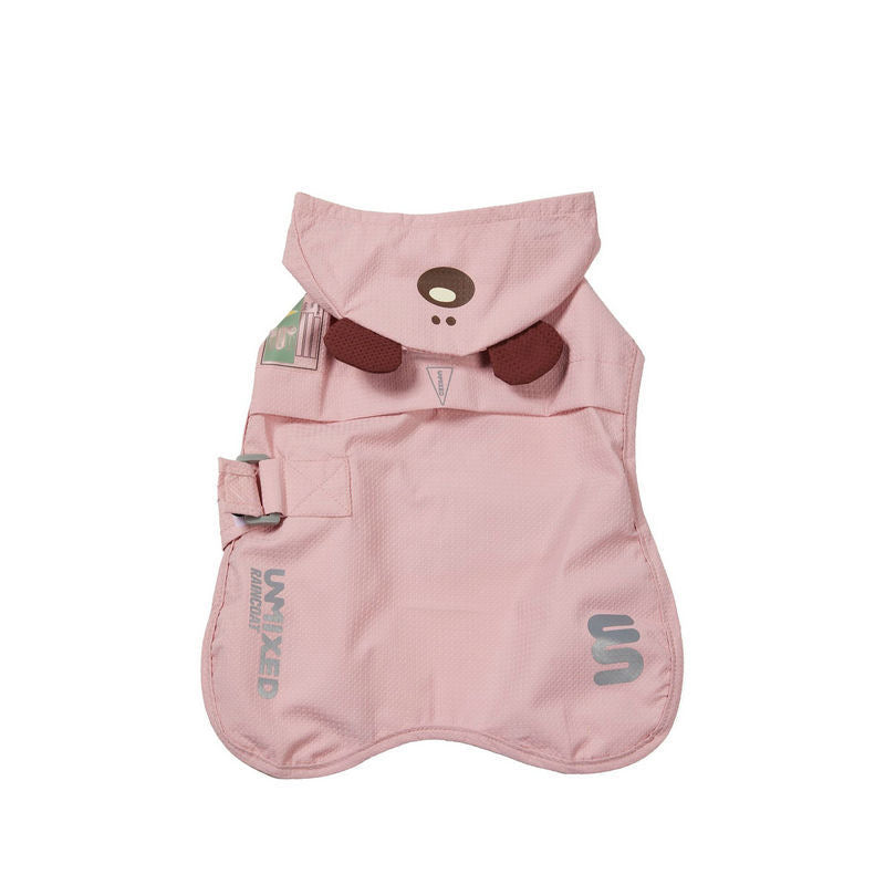 UMIXED Cute Animal Waterproof Dog Raincoat - Lightweight & Reflective