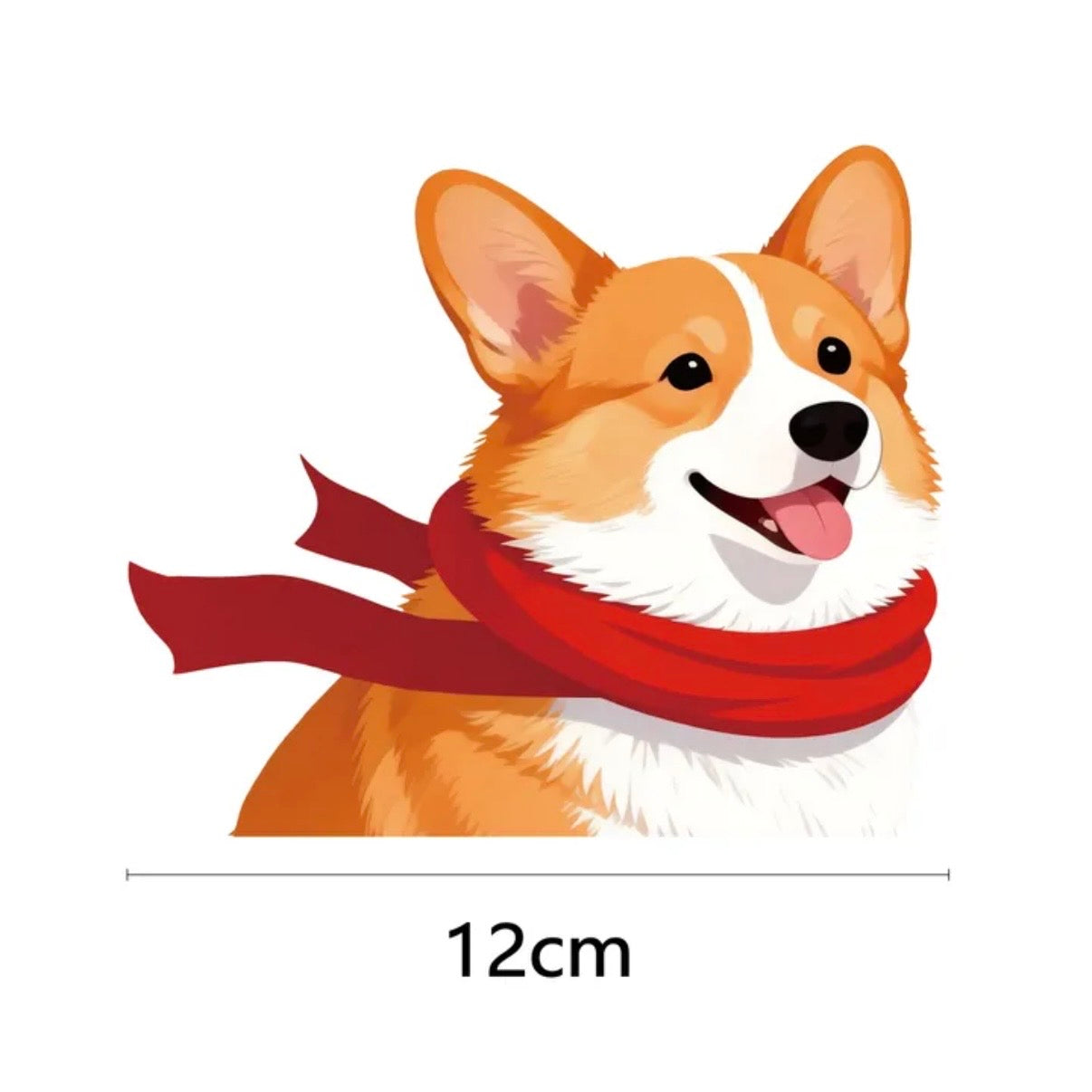 Medium Dog Car Sticker - Cute Corgi, Shiba Inu, Border Collie Window Decals | Weather-proof