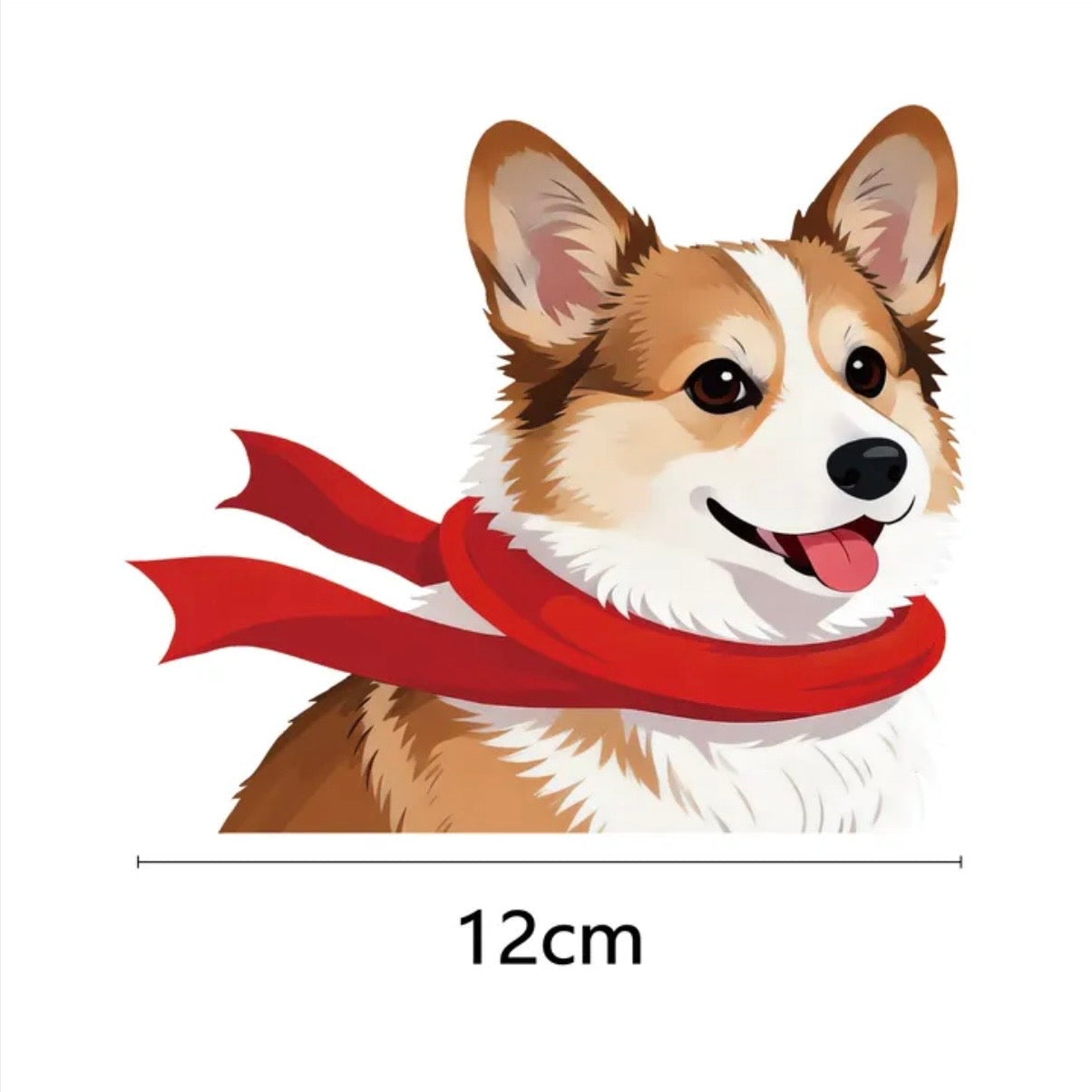 Medium Dog Car Sticker - Cute Corgi, Shiba Inu, Border Collie Window Decals | Weather-proof