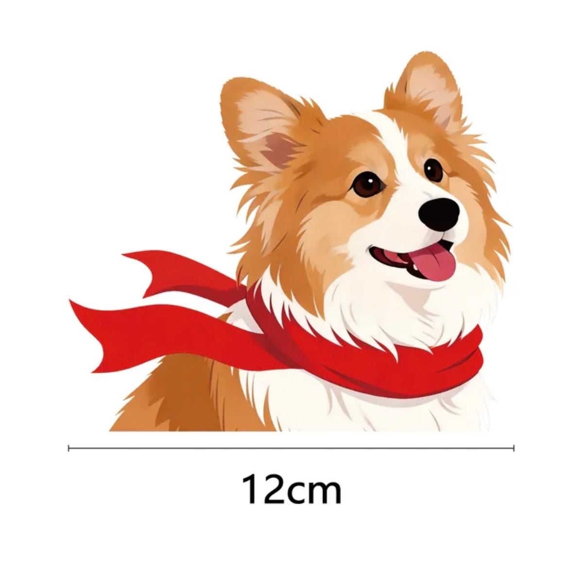 Medium Dog Car Sticker - Cute Corgi, Shiba Inu, Border Collie Window Decals | Weather-proof