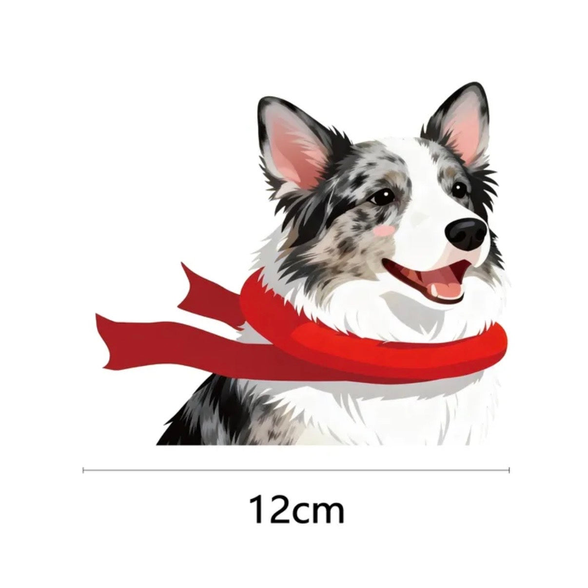 Medium Dog Car Sticker - Cute Corgi, Shiba Inu, Border Collie Window Decals | Weather-proof