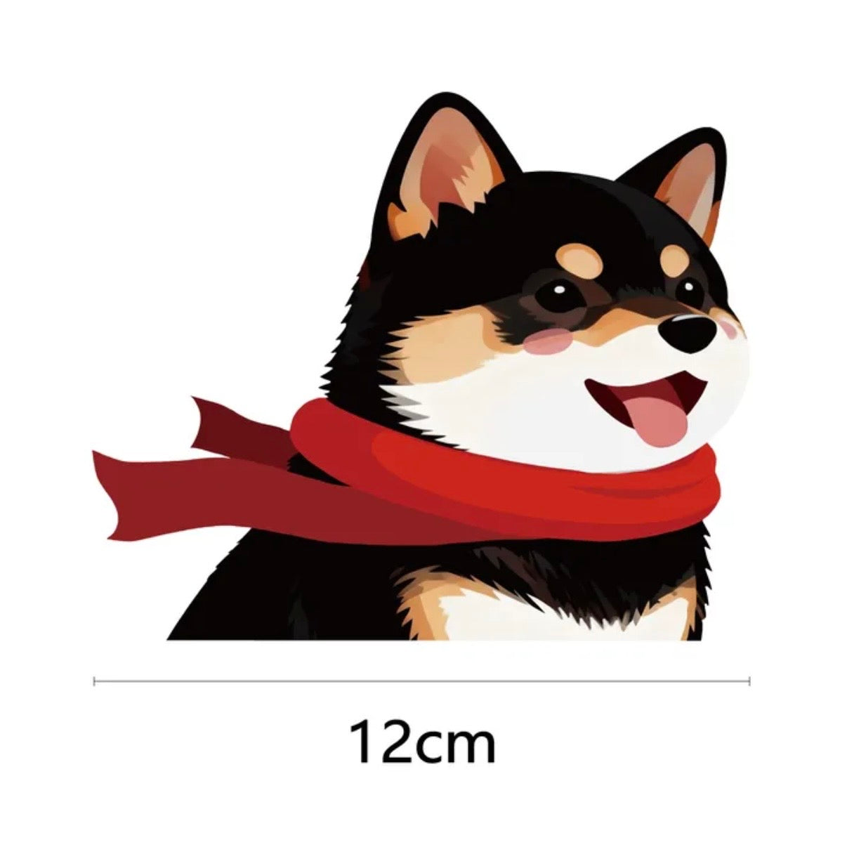 Medium Dog Car Sticker - Cute Corgi, Shiba Inu, Border Collie Window Decals | Weather-proof