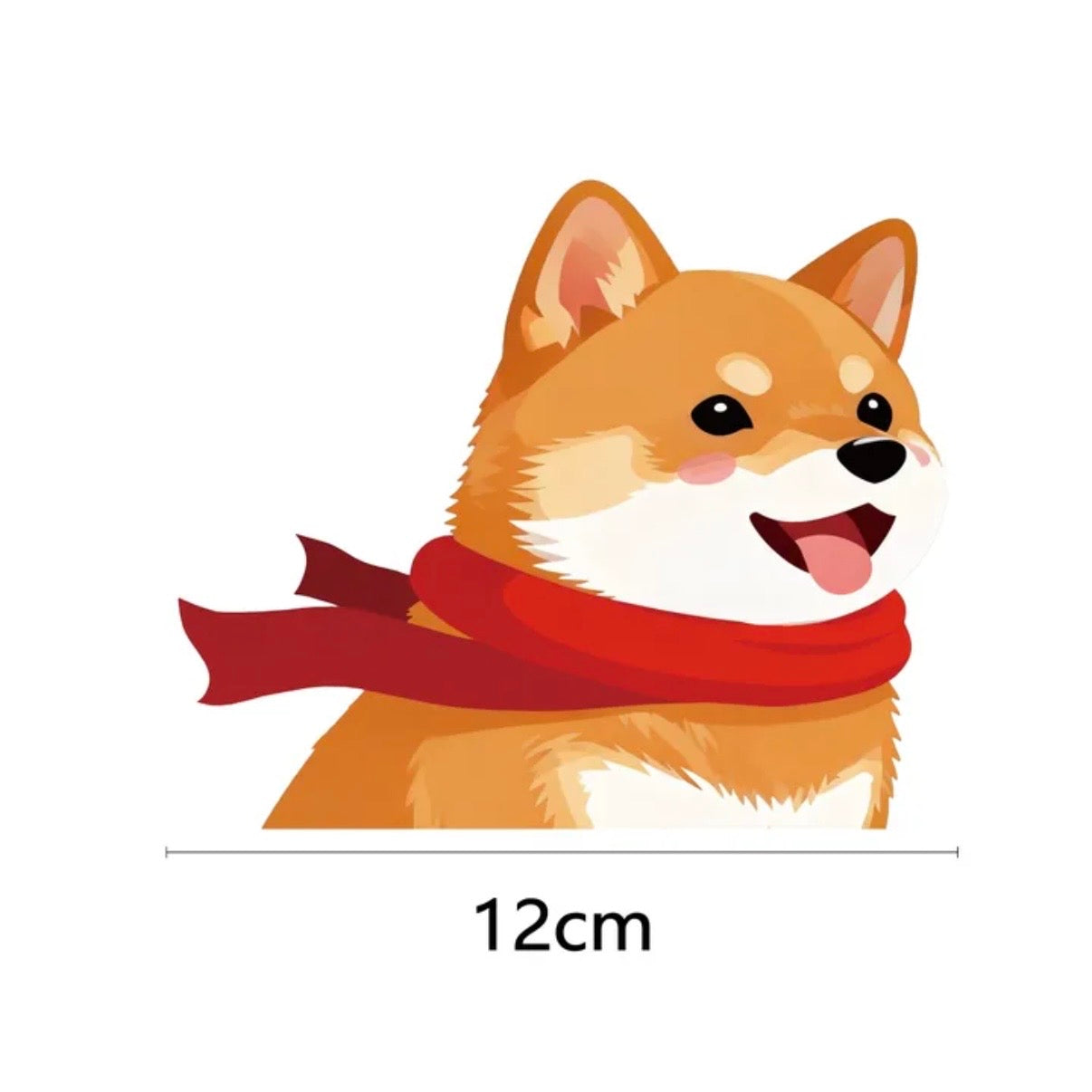 Medium Dog Car Sticker - Cute Corgi, Shiba Inu, Border Collie Window Decals | Weather-proof