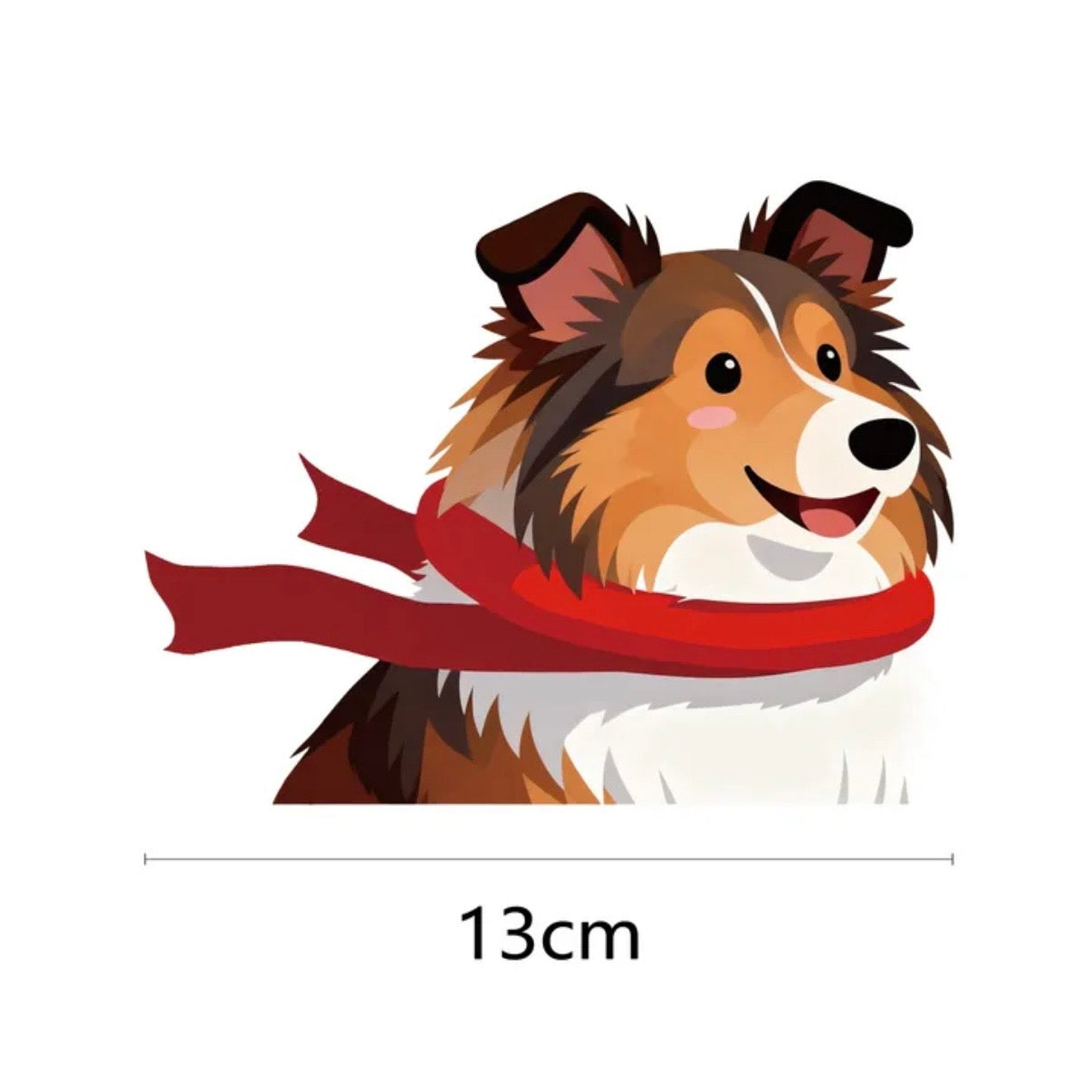 Medium Dog Car Sticker - Cute Corgi, Shiba Inu, Border Collie Window Decals | Weather-proof