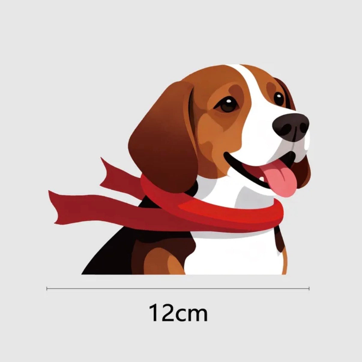 Medium Dog Car Sticker - Cute Corgi, Shiba Inu, Border Collie Window Decals | Weather-proof