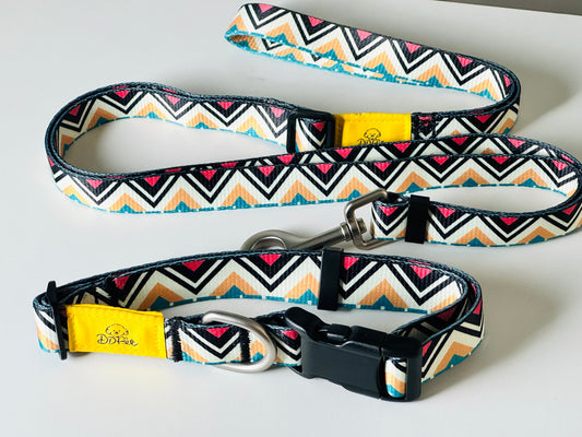 Boho Style Dog Collar & Leash Set – 2 Colours