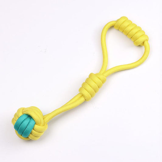 🐕‍🦺 Tough Tug Ball Rope Dog Toy | Large Size with Grip Handle - DD PET